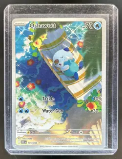 2025 Pokemon White Flare Oshawott Illustration Rare #105/086 - Image 1