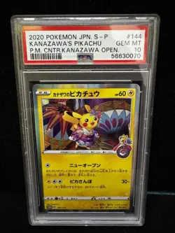 Pokemon Kanazawa's Pikachu 144/S-P Promo Holo Japanese PSA 10 Kanazawa Open - Image 1