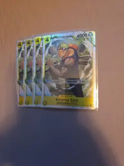 One Piece TCG Yellow Roronoa Zoro OP15-113 SR PLAYSET (x4 cards) OP15-EB04! 🔥 - Image 1