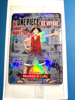 One Piece Monkey.D.Luffy P-055 Promo Card SEALED Gonzaga Game - Image 1
