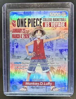 2026 One Piece Monkey.D.Luffy Promo College Basketball US Voyage #P-055 - Image 1