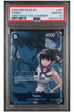 One Piece TCG Tsuru OP06-051 Winner Op13 PSA 10 POP 5 - Image 1