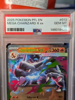 PSA 10 Mega Charizard X ex 013/094 Me02: Phantasmal Flames Holo - Image 2
