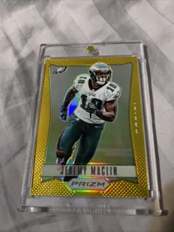 2012 Panini Prizm Football Jeremy Maclin Gold Refractor 1/10!! Rare EAGLES - Image 1