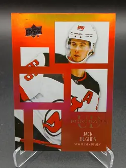 Jack Hughes /99 SP Ud Potraits 24-25 Series 1 - NHL New Jersey Devils - Image 1