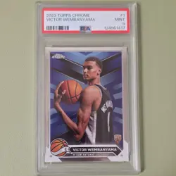 2023-24 Topps Chrome Victor Wembanyama #1 Rookie PSA 9 San Antonio Spurs NBA - Image 1