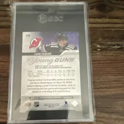 Upper Deck Series 1 Young Guns Base Luke Hughes #248 SGC 10 Devils NHL - Image 2