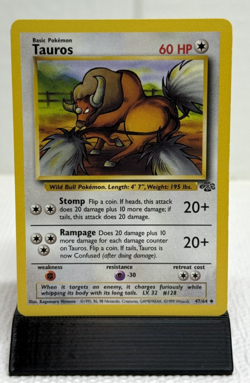 Tauros 47/64 Jungle LP - Pokemon TCG Card Uncommon 1999 - Image 1