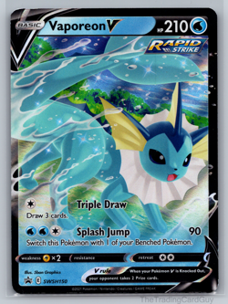 Vaporeon V SWSH150 SWSH: Sword & Shield Promo Ultra Rare Card - NM - Image 1