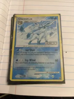 Glaceon 20/100 Platinum Stamped Reverse Holo Rare Pokemon Card Near Mint - Image 2