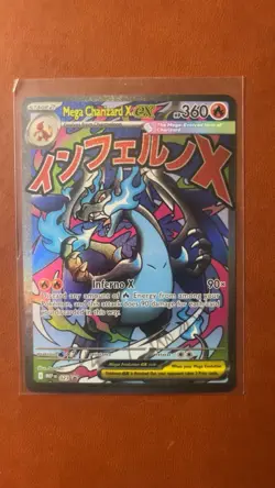 Mega Charizard X EX 023 Promo Holo Pokemon Card 360 HP Me: Mega Evolution - Image 1