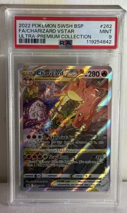 Pokemon Charizard VSTAR SWSH262 Ultra Premium Collection Black Star Promo, PSA 9 - Image 1