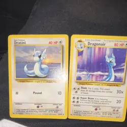 Pokemon TCG Base Set Lot - Dratini, Dragonair, Dragonite 3 Cards - Image 2