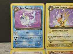 Pokemon Eevee Lot Flareon Vaporeon Jolteon Team Rocket Unlimited Uncommon Cards - Image 2