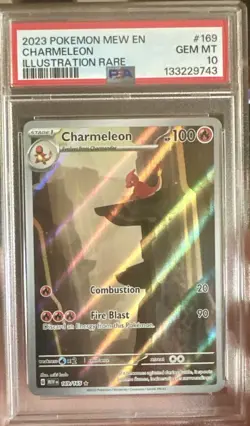 Pokemon TCG Charmeleon Scarlet Violet-151 Illustration Rare Card 169/165 PSA 10 - Image 1