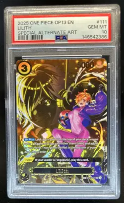 2025 One Piece Carrying On His Will Lilith Special Card Alt Art #OP07-111 PSA 10 - Image 1