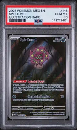 SPIRITOMB #148 PSA 10 • 2025 POKEMON MEG EN-MEGA EVOLUTION ILLUSTRATION RARE - Image 1