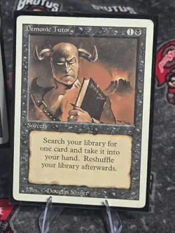 Demonic Tutor Revised Edition Regular x4 Playset Great shape Nm-Lp - Image 2