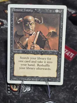 Demonic Tutor Revised Edition Regular x4 Playset Great shape Nm-Lp - Image 3