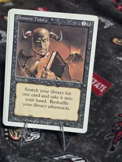 Demonic Tutor Revised Edition Regular x4 Playset Great shape Nm-Lp - Image 5