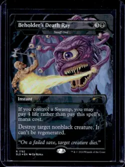 2024 Magic The Gathering Secret Lair Drop Beholder's Death Ray Snuff Out #1792 - Image 1