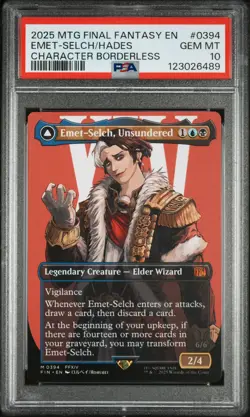 2025 MTG FINAL FANTASY EMET-SELCH, UNSUNDERED/HADES, SORCERER OF ELD PSA 10 - Image 1