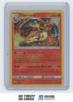 2019 Pokemon Sun & Moon Team Up Cracked Ice Holo Charizard #14/181 - Image 1