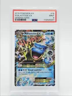 M BLASTOISE EX 2016 POKEMON XY GENERATIONS RARE 18/83 PSA 9 Q4444 - Image 1