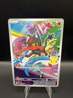 Litten My First Partner Illustration Collection Pokemon 30th - Image 1