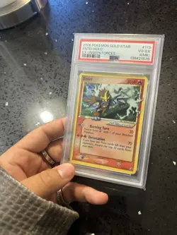 Pokemon 2005 EX Unseen Forces Gold Star #113 Entei Holo PSA 4 MINTY (read desc!) - Image 4