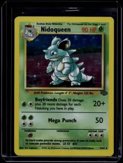 Pokemon TCG Nidoqueen 7/64 Jungle Holo Rare MP - Image 1