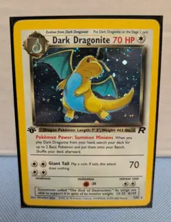 Pokemon Dark Dragonite Team Rocket 1st Edition Holo Rare #5 - Image 1