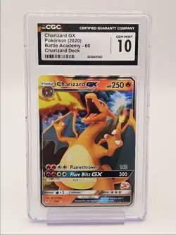 CHARIZARD GX 2020 POKEMON BATTLE ACADEMY ULTRA RARE 9/68 CGC 10 Q1345 - Image 1