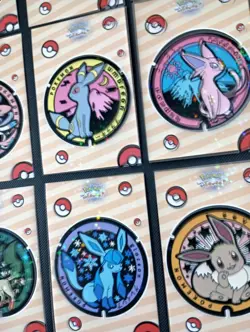Pokemon Let's Go Eevee Database Peru Retro Coin Eeveelutions Set US STAR HOLO - Image 2