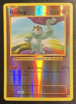 Machop Reverse Holo Common 57/108 Pokemon TCG XY Evolutions NM Free Ship - Image 1