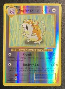 Raticate Reverse Holo Rare 67/108 Pokemon TCG XY Evolutions Free Ship - Image 1