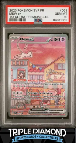2023 Pokemon French 151 #053 Black Star Promo Mew Ex 151 UPC PSA 10 Q609 - Image 1