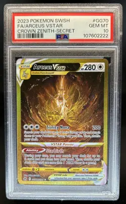2023 Pokemon SWSH Crown Zenith Arceus VSTAR Galarian Gallery #GG70/GG70 PSA 10 - Image 1