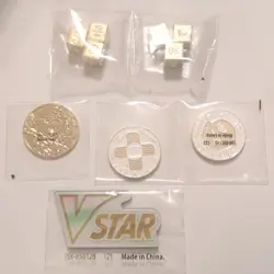 Nintendo Pokemon TCG VSTAR Flip Coin Set Dice Gold White 158-85012B - Image 1
