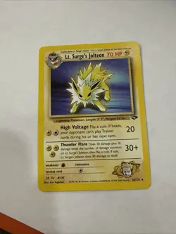 Pokemon TCG Lt. Surge's Jolteon Gym Challenge 28/132 Unlimited Rare... - Image 1