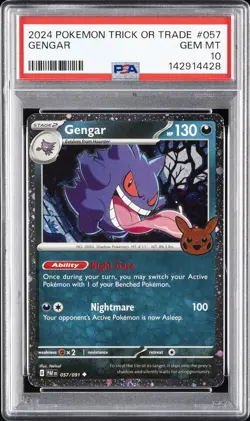 2024 POKEMON TRICK OR TRADE #057 GENGAR PSA 10 - Image 1