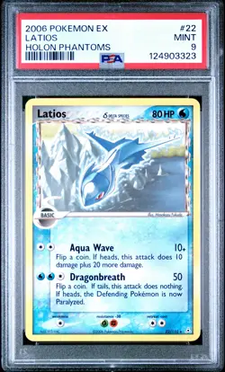2006 POKEMON EX HOLON PHANTOMS #22 LATIOS PSA 9 - Image 1