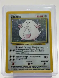 CHANSEY 1999 POKEMON BASE SET HOLO RARE 3/102 Q6859 - Image 1