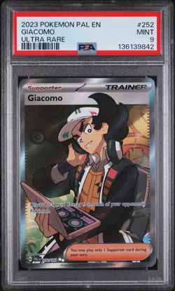 2023 POKEMON PAL EN-PALDEA EVOLVED ULTRA RARE #252 GIACOMO PSA 9 - Image 1