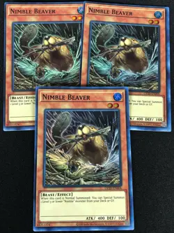 YUGIOH NIMBLE BEAVER OP20-EN006 SUPER X3 (NM) - Image 1