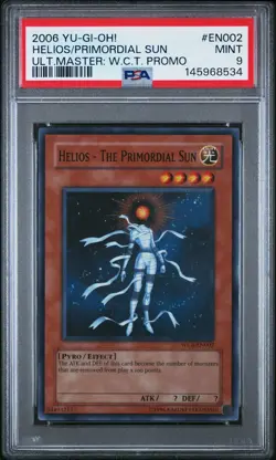 2006 YU-GI-OH ULTIMATE MASTER WORLD CHAMPIONSHIP HELIOS-THE PRIMORDIAL SUN PSA 9 - Image 1