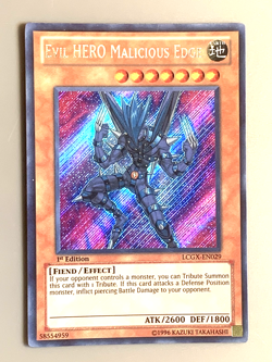 yugioh Evil HERO Malicious Edge LCGX-EN029 1st Edition Secret Rare Near Mint - Image 3