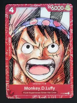 One Piece TCG Film Red P-022 Monkey.D.Luffy Promo Foil - Image 1