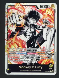 One Piece TCG ST13-003 Monkey.D.Luffy Leader Foil Ultra Deck The Three Brothers - Image 1