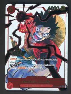 One Piece TCG 3rd Anniversary Winner ST01-012 Monkey.D.Luffy Super Rare Foil - Image 1